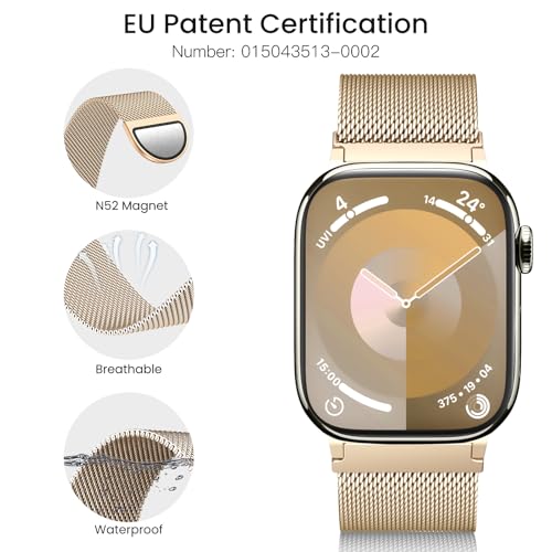 Image of Original Metal Milanese Loop Compatible with Apple Watch Band for Women Men