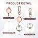PATIKIL 2Pack Retractable Keychain, Metal Badge Reels Retractable Badge Holder Clips with Key Rings for Name Card Key Conferences Office, Rose Gold(Round)