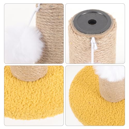 Rascador para gatos pequeño torre con bola colgante miniatura 3