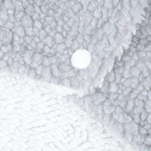 Ranphy Sherpa-Vlies Hunde Kleidung für Kleine Hunde Winter Aufgefüllte Haustier Mantel Weste Jacke Winddicht Kapuzenjacke Thermo Hundewelpen Yorkshire Terrier dackel Weihnachten kostüm Grau S