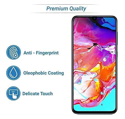 Image of Screen Protector for Samsung Galaxy A20S (Black) Tempered Glass Edge-to-Edge 6D Screen Guard With Installation Kit