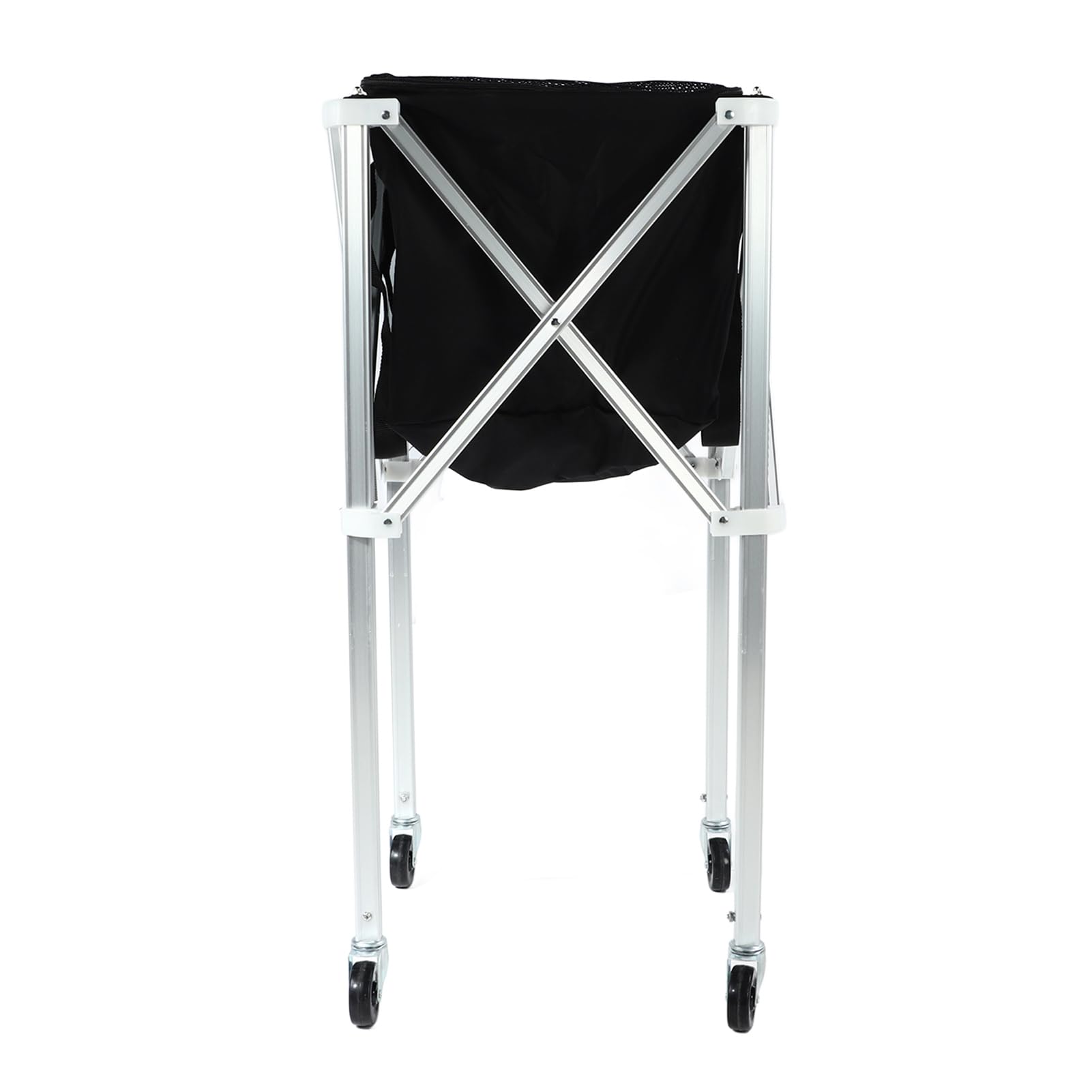 Cryfokt Carrello Pieghevole per Palline da Tennis Carrello Leggero e Facile da Trasportare per Bambini Lega di Alluminio Nera 35,4x16,1x16,1 Pollici