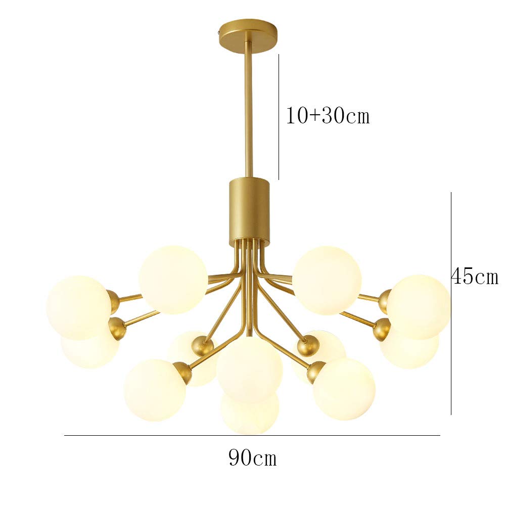 Lampadario Industriale Vintage Sputnik a 18 luci, lampadario Moderno a Sfera in Vetro, Lampada da soffitto Irregolare in Metallo, Lampada da Cucina per lavello, Bar, 12 Teste