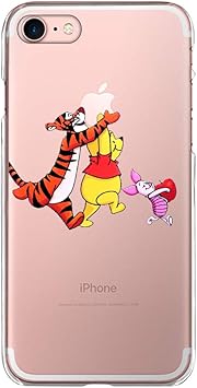 Amazon Little Merry Iphone7 Iphone8 プーさん アップルマーク ケース カバー シンプル かわいい Tpu ソフト ケース ストラップホール付き Iphone7 Iphone8 ケース カバー 通販