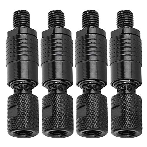 Keenso 4PCS Fishing Rod Pod Connector, Quick Release Adapter, for Carp Alarm Bank Sticks, Black, Easy Installation (Black