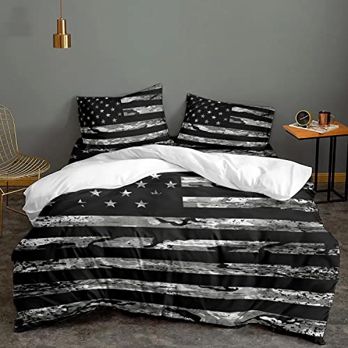 Love Home Day Camouflage American Flag Bedding Sets Black And White Ultra Soft 4 Pieces Duvet Cover Set With Decorative 2 Pillow Shams Bedspread Bed Sheets #TOP25