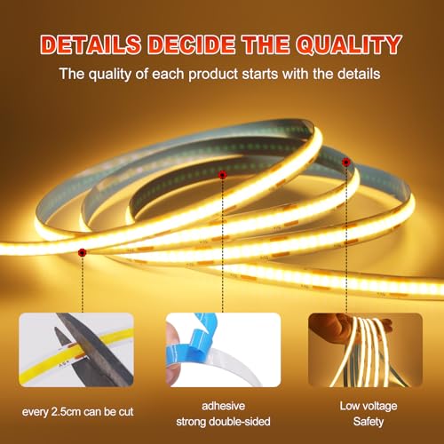 Tira Led USB COB 5V Natural Blanco 0.5 m 320 LEDs miniatura 3