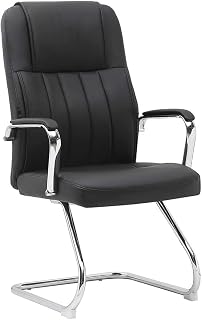 Mediawave Store - Sillón para sala de espera y oficina xenón, 2 asientos de piel sintética y acero, silla de salón de aspecto cromado, respaldo ergonómico, 59 x 67 x 105 cm, oficina, estudio (negro)