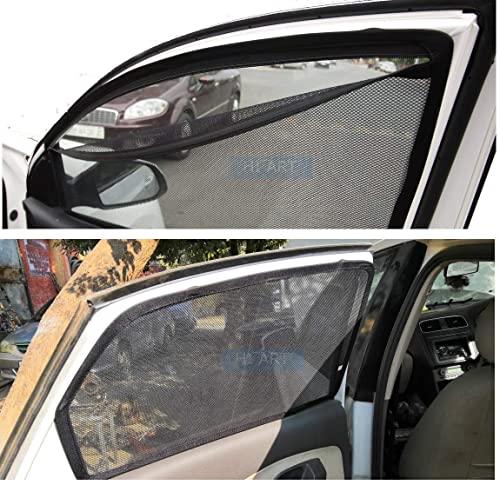 Image of Kozdiko Car Side Window Curtains Zipper with Dicky Magnetic Sunshades Compatible for Maruti Suzuki Ignis