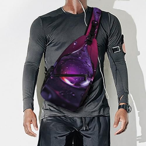 Mochila cruzada morral púrpura para senderismo y viaje miniatura 7