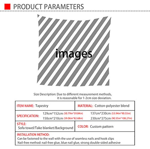 Cozeyat Christmas Holiday Theme Winter White Snow Santa Claus Reindeer Pulling The Sleigh Picture Print Fabric Tapestry Wall Hangings 275X230Cm/108 X90 #TOP1