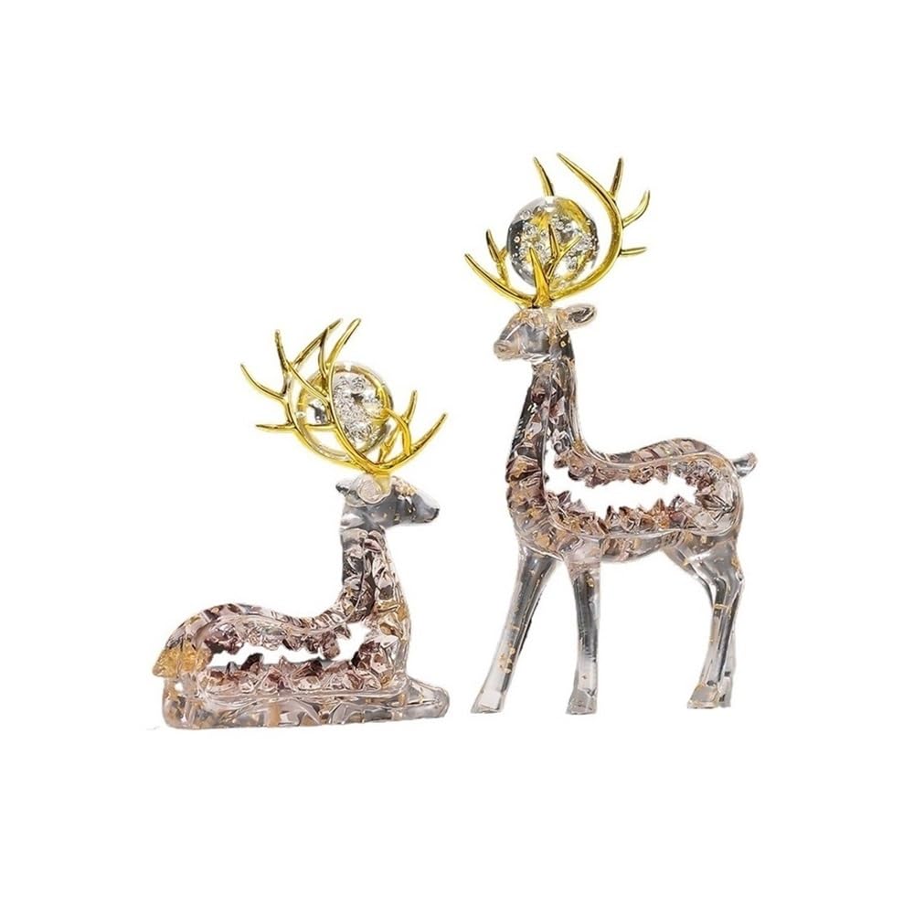 zhuyanbo007 Desk Statue, Deer Ornaments Light Luxury Living Room Porch Wine Cabinet Office Decoration Crafts