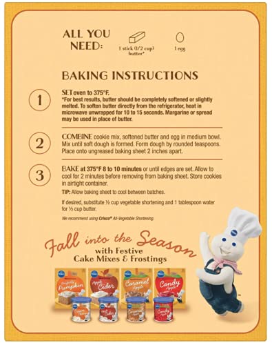 Miniatura 2 de Pillsbury Moist Supreme Perfectly Pumpkin Cookie Mix - Edición limitada (paquete de 2) 1.09 libras (paquete de 2)