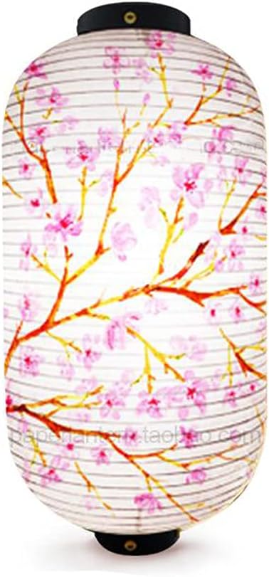 Traditional Japanese Style Hanging Lantern, Sushi Decoration Festive Hanging Lampshade Paper Lampshade Sakura 30 * 45CM Q09