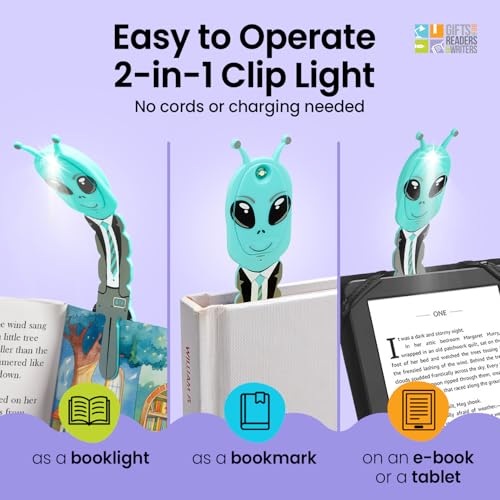 Regalo para lectores con marcapáginas y lámpara con clip flexible 4