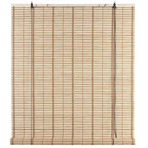 Tapparella avvolgibile in Bambù Azalea Naturale 150x300cm Tenda a rullo Bamboo Arredamento Casa Stile Protezione Luce STI
