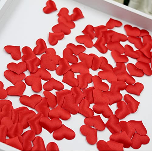 Dzrige 100 Pcs Heart Shaped Petals Love Heart Shaped Sponge Petals Romantic Red Heart Confetti For Party Decoration Handmade Diy Petals Birthday Table Wedding Valentine Day Supplies #TOP2
