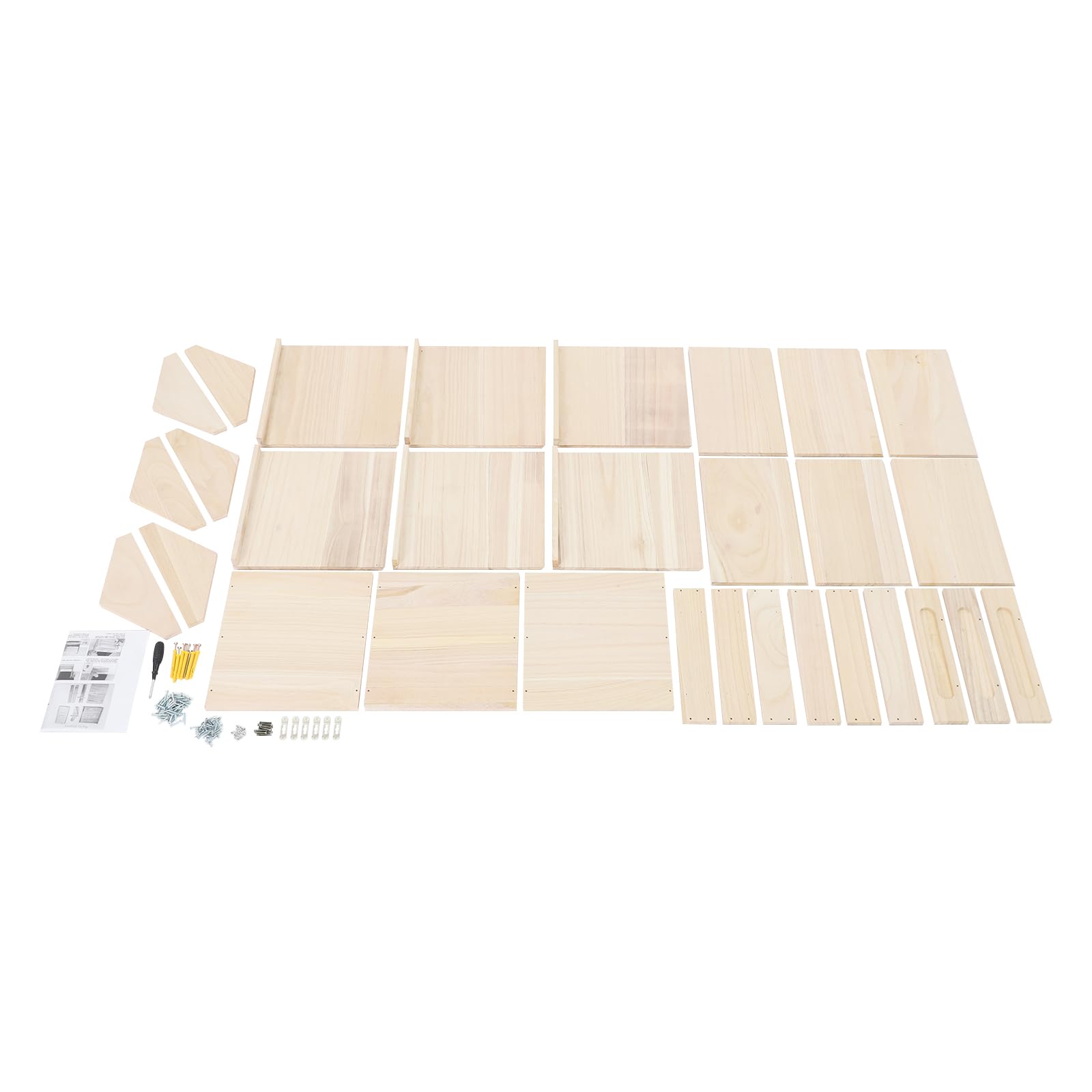 Nido per polli, set da 3 pezzi, in legno, 30,5 x 29 x 38 cm