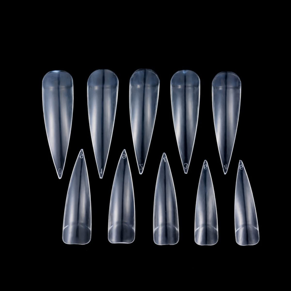 minkissy 1500pezzi Punte Unghie Trasparenti Lunghe Per Nail Art e Salone Accessori Per Ricostruzione Unghie Facili Da Applicare e Modellare