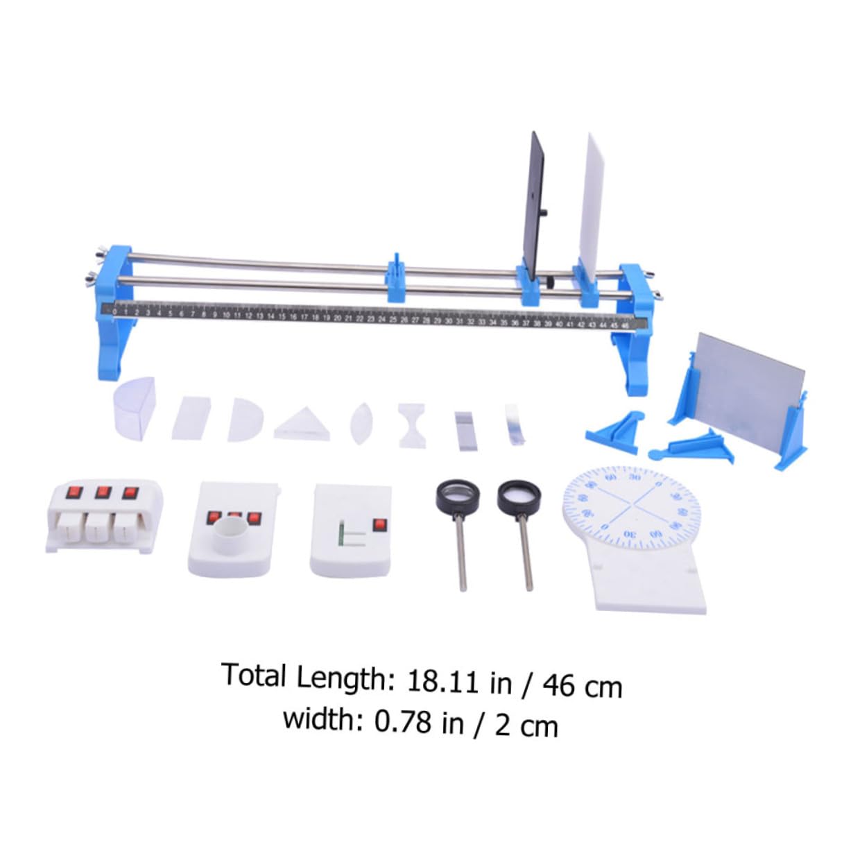 Kit de Aprendizaje de Óptica para Experimentos Físicos Material de Plástico, Herramienta Práctica y Creativa para Estudiantes y Niños en Laboratorio