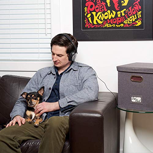 Zicoto Decorative Vinyl Record Storage Box Set Of 2 For 100+ Single Records – Sturdy Lp Holder Crate Organizes All Your Favorite Classic, Oldies, Or Recent Hit Albums In Style #TOP5