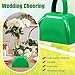 Boao 100 Pieces Metal Cowbell with Handle for Sporting Events Small Cow Loud Bells Noise Makers Call Bells for Wedding Cheering Football Games, 3 x 2.8 x 2.5 Inch(Green)