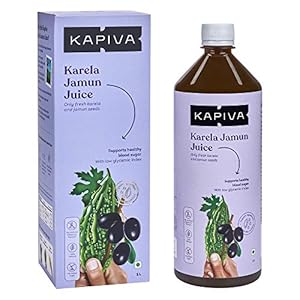 Kapiva Karela Jamun Juice | Helps Control Blood Sugar Level and Lower Bad Cholesterol | Diabetic Care (1L)