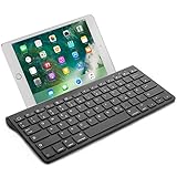 [page_title]-OMOTON Wireless Deutsche Bluetooth Tastatur (ultraschlanke) für alles Apple iPad Air, iPad Pro,iPad Mini,iPhone x,iPhone 8 Plus/ iPhone 8/ iphone 6s und andere iOS Gerät,QWERTZ,mit Halterung,schwarz