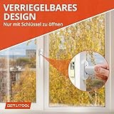 GETLITOOL Fenstergriffe Abschließbar, 2 Stück Fensterschloss Aluminium mit Schlüsseln, Sicherheitsfenstergriff in Stiftlänge 35mm, Kindersicherung Fenstersicherung für Fenstertür Heimsicherheit-Weiß - 4
