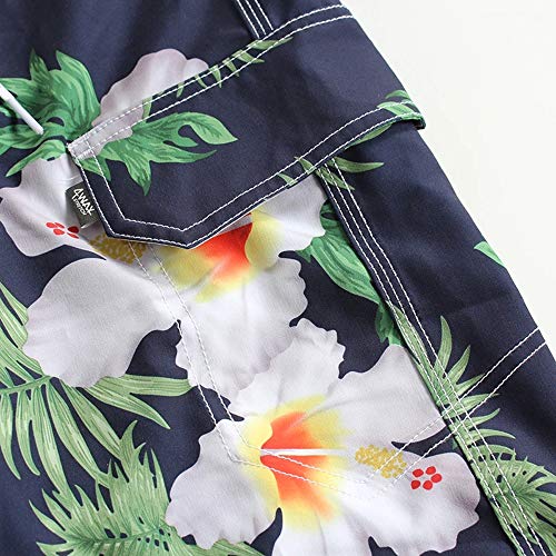 Palmwave Hawaiian Microfiber, 4-Way Stretch and Stonewashed Boardshorts - Multiple Pockets4
