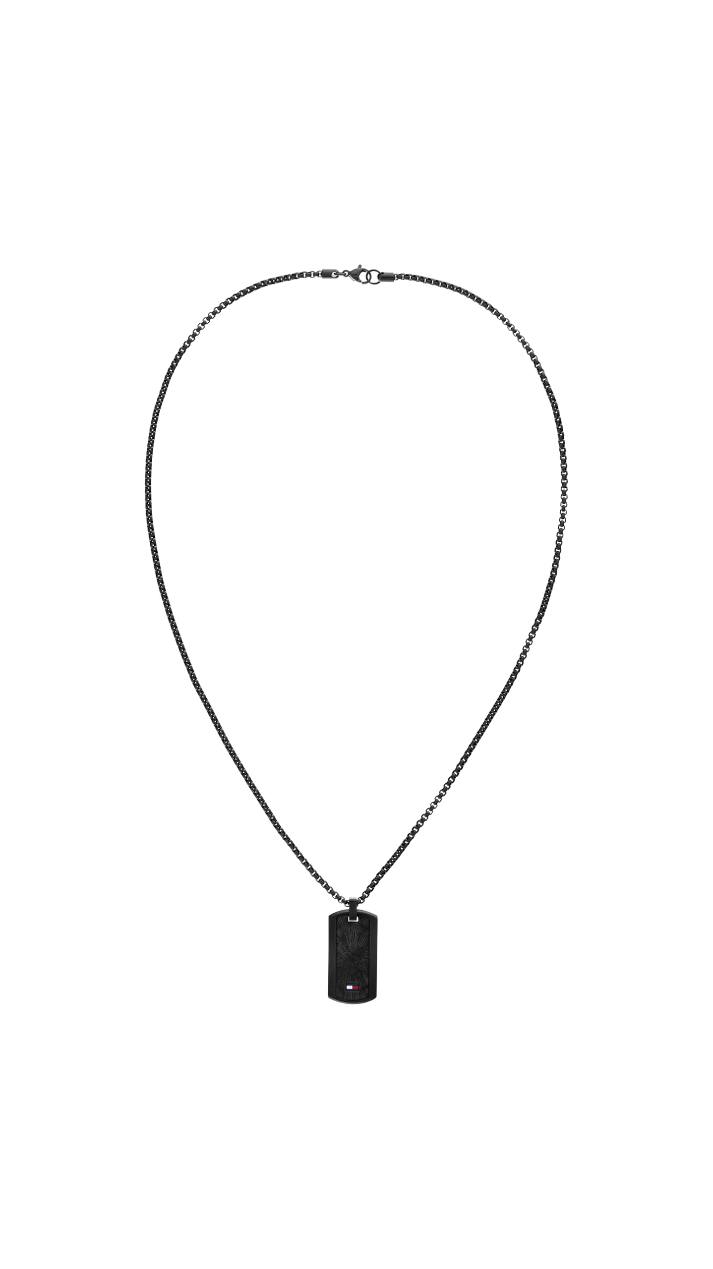 Tommy Hilfiger Men's Black Tone Pendant Necklace