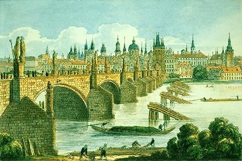 Posters sur toile de la vieille ville de Prague par Vincenc Morstadt SERENDIPITP 50 x 70 cm