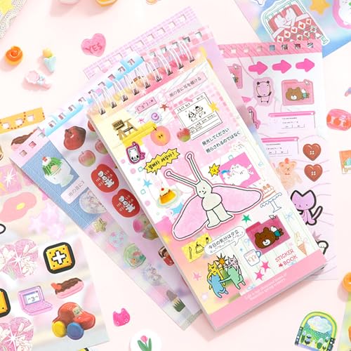 Image of Japanese Sticker Book - Junk Journal Supplies | Kawaii Sticker Book for Planners, Junk Journals, Vision Board Supplies,Scrapbooks -Prayer Board Supplies
