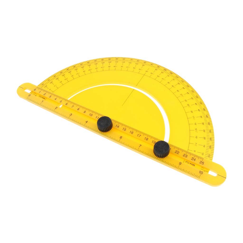 Yellow Protractor Angle Finder 0-180 Degree with Swing Arm Measuring Ruler Tool, Easy-to-Read Numbers