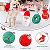 EZIYIN Christmas Dog Toys 9 Pack, Luxury Santa Puppy Chew Toy, Cotton Squeaky Plush Toys for Small Dogs, Durable Interactive Rope Treat Dog Ball and Bones, Rubber Teething Toys for Dogs Gifts #3