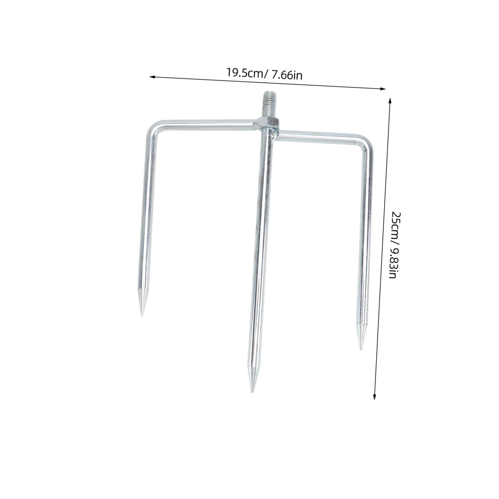 UKCOCO Soportes de Acero para Paraguas de Playa, Ancla de Arena Base Triangular de 12 Mm, Fijador Estable para Sombrillas Grandes, Adecuado para Jardín y Exteriores, Resistente al Viento