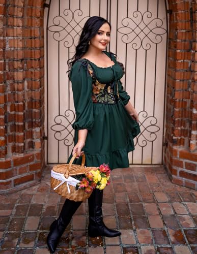 Image of Scarlet Darkness Women's Underbust Corset Top Renaissance Medieval Lace-up Boned Fairycore Pirate Corsets