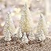 Factory Direct Craft Miniature Assorted Size (Ranging from 1-1/2 to 3-1/2 Inches Tall) Off White Vintage Look Frosted Sisal Christmas Trees - Total of 24 Bottle Trees
