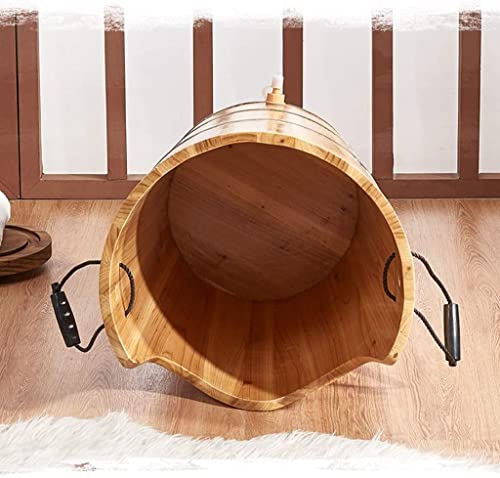 Bañera de madera para pies, cubeta sólida para pedicura miniatura 3