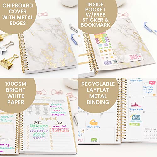 Hardcover Bloom Daily Planners 2023 Calendar Year Day Planner (January 2023 - December 2023) - Passion/Goal Organizer - Monthly & Weekly Inspirational Agenda Book - 5.5" X 8.25" - Celestial #TOP6