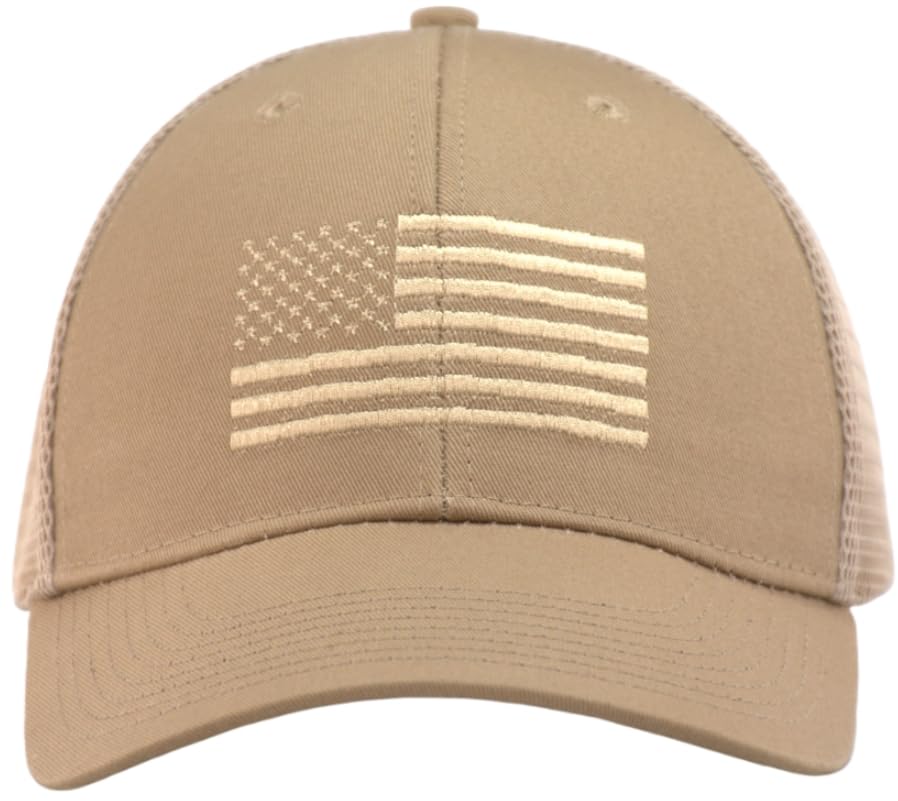 Image of TSSGBL USA Flag Trucker Hat - OSFM & XXL Big Head Fit, Adjustable Mesh Snapback American Patriotic Baseball Cap