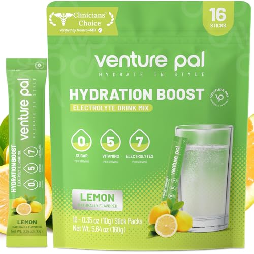Venture Pal Sugar Free Electrolytes Powder Packets - Liquid Daily IV Hydration Packets | Instantly...