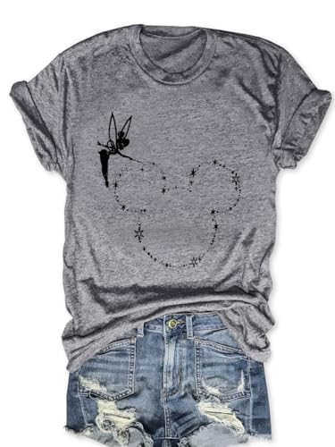 Image of Magic Kingdom Castle Shirt Holiday Short Sleeve Boho Clothes for Women