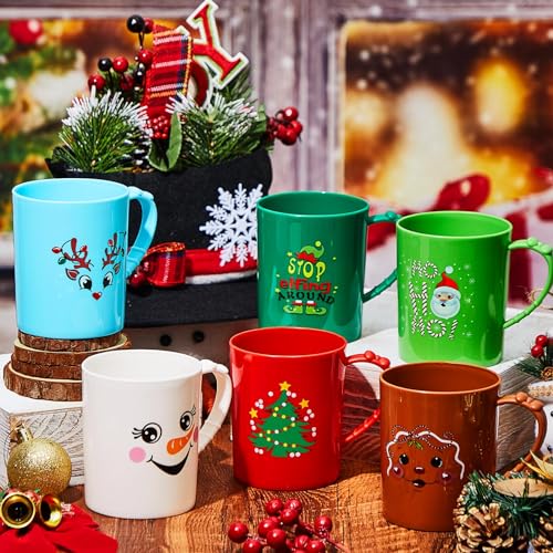 Set de 12 Mugs Navideños de Plástico 15 oz miniatura 4