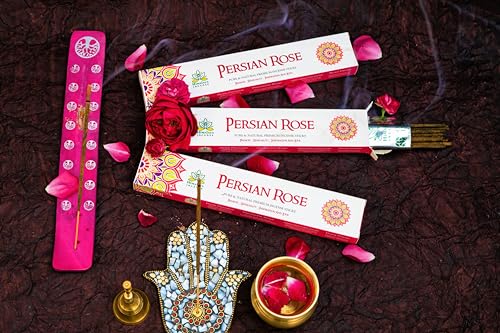 Image of Himalaya Premium Incense Sticks for Everyday Use | Aroma Fragrance Sticks|Pooja Room Items for Home & Prayers | Freshness Positive Energy (Persian Rose) (Pack of 12, Each of 15 GM)