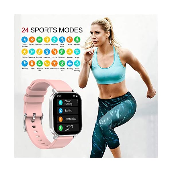 Smart Watch for Android Phones Compatible with iPhone Samsung, 1.69" Full Touch Screen Smartwatch with Heart Rate Monitor, Sleep Tracker, Message Call Reminder, Stopwatch, Fitness Tracker for Women