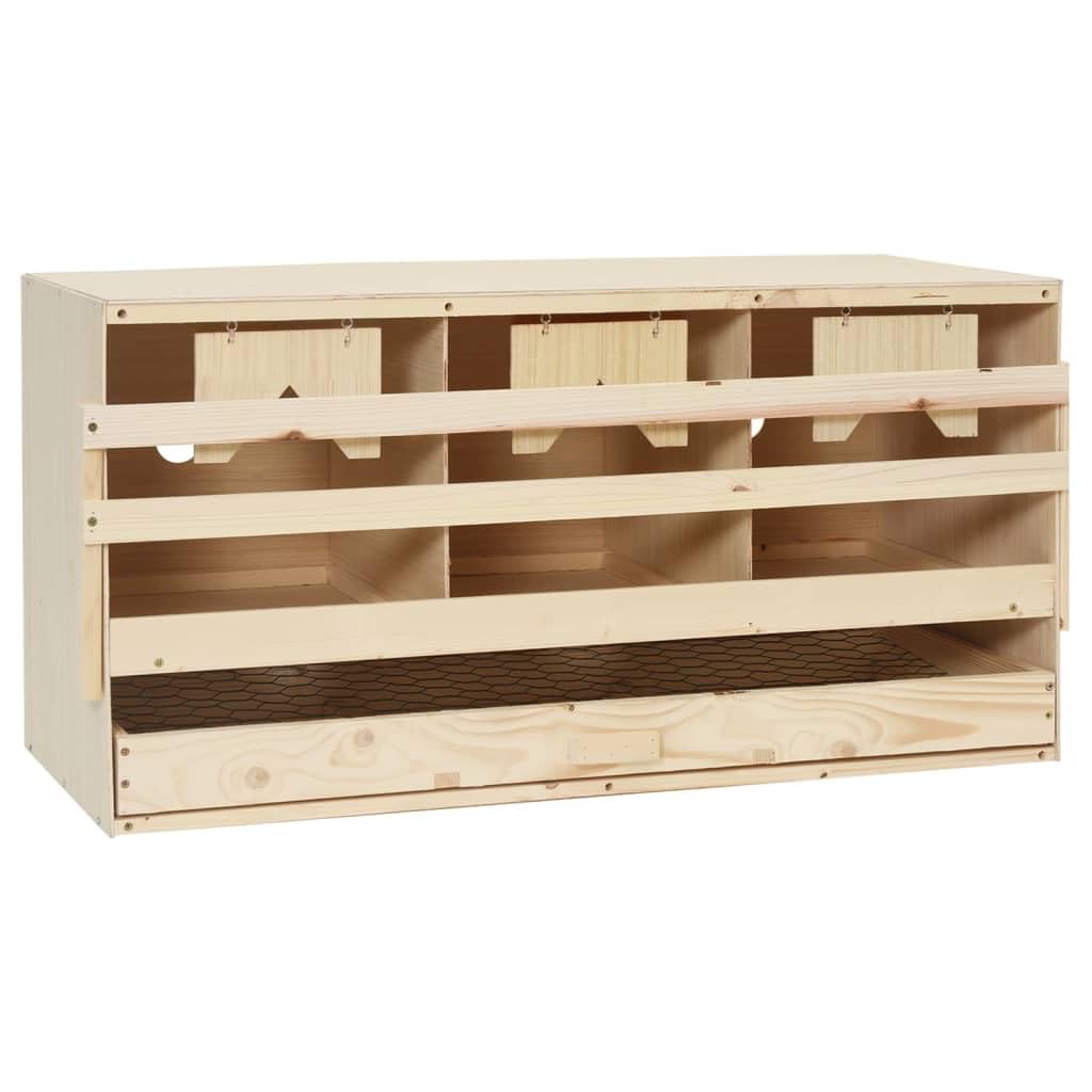 Genérico Ponedero para gallinas 3 Compartimentos Madera Pino 72x33x38 cm,Economía e Industria,Agricultura,Cría de Animales,Incubadoras de huevos-170654