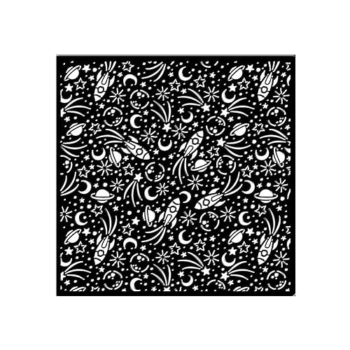 Plastic Embossing Folder (6'' x 6'' | The Firmament) Paper Crafts Plastic Textured Impressions for Card Making Scrapbooking