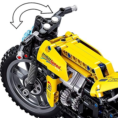 QIXIAOCYB XSUPER 382PCS Techincs Racing Motorrad mit Kettenübertragungsfunktion, präzisen Gangstruktur Gebäudeteil für… – Bild 5