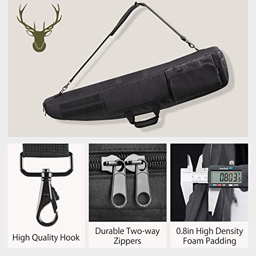 HUNTSEN Double Rifle Bag Soft Outdoor Tactical Carbine Cases 0.7in Padded Gun Case Bag with Adjustable Sling, Multiple Pouches Upgraded 44inch - Thumbnail 7